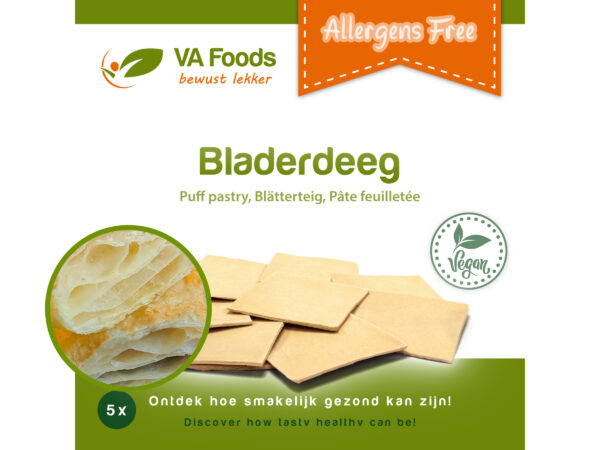 Glutenvrij bladerdeeg VA Foods allergeenvrij coeliakie