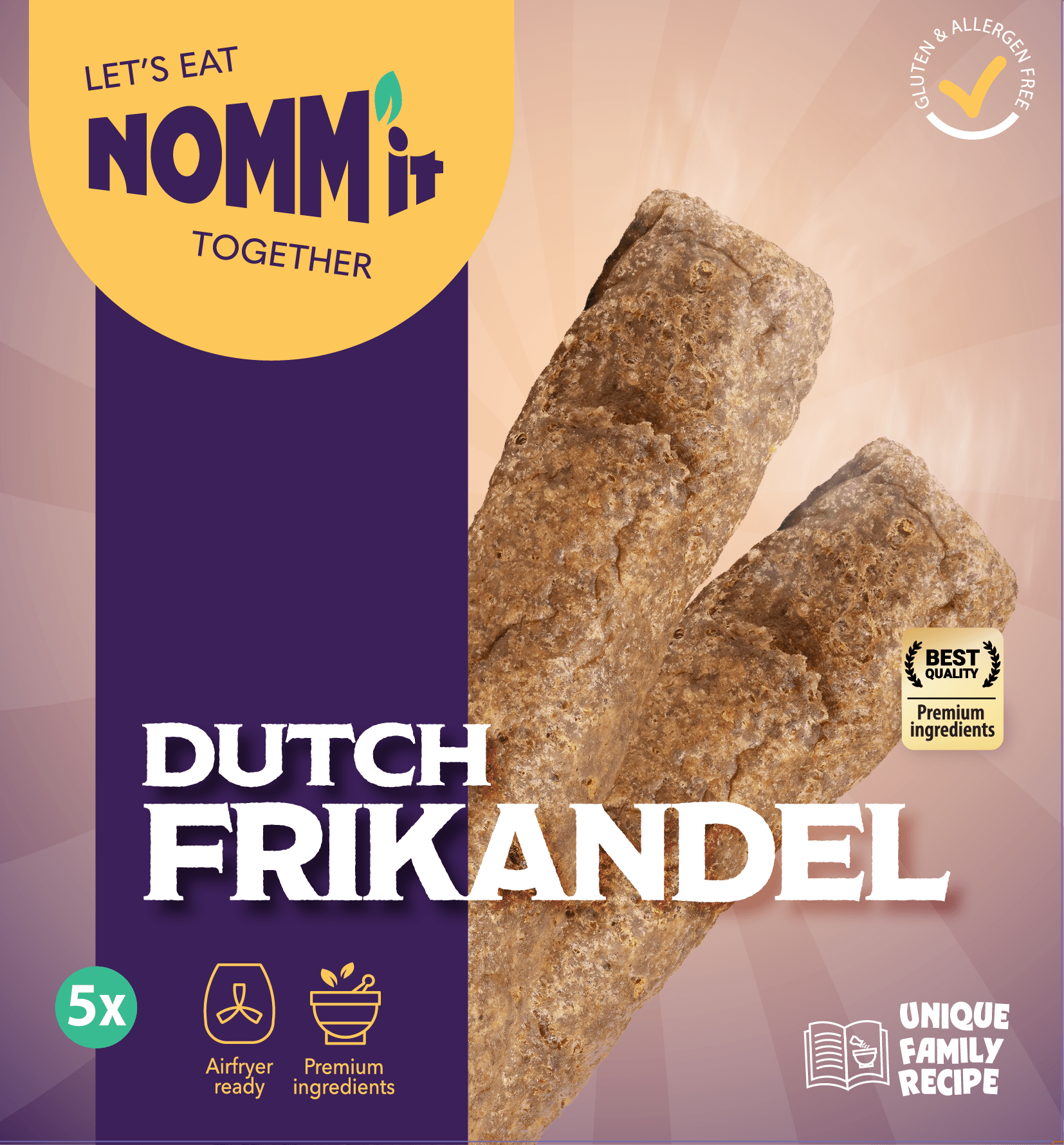 glutenvrije frikandellen allergeenvrij NOMM'it Halal frikandel